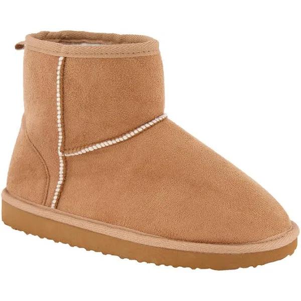 Kmart Basic Microsuede Slipper Boots-Chestnut Size: 9