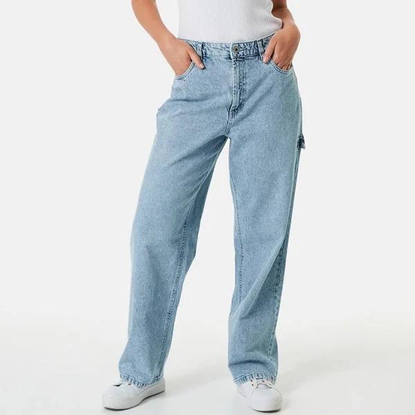 Kmart Carpenter Jeans-Light Wash Size: 14
