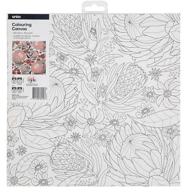 Kmart Colouring Canvas-Protea