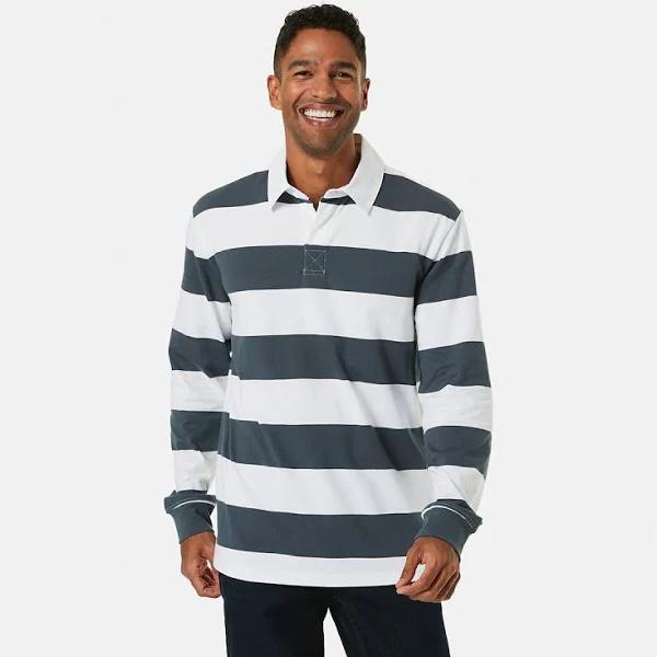 Kmart Long Sleeve Striped Rugby T Shirt in Wht navyS Price History Comparison Alerts