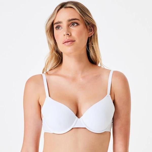 Kmart 42DD White Bra Padded Not See through Adjustable Wired