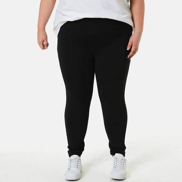 Kmart Curve Full Length Ponte Leggings-Black Size: 18