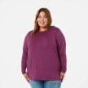 Kmart Curve Long Sleeve Swing Tunic-Jam Purple Size: 20