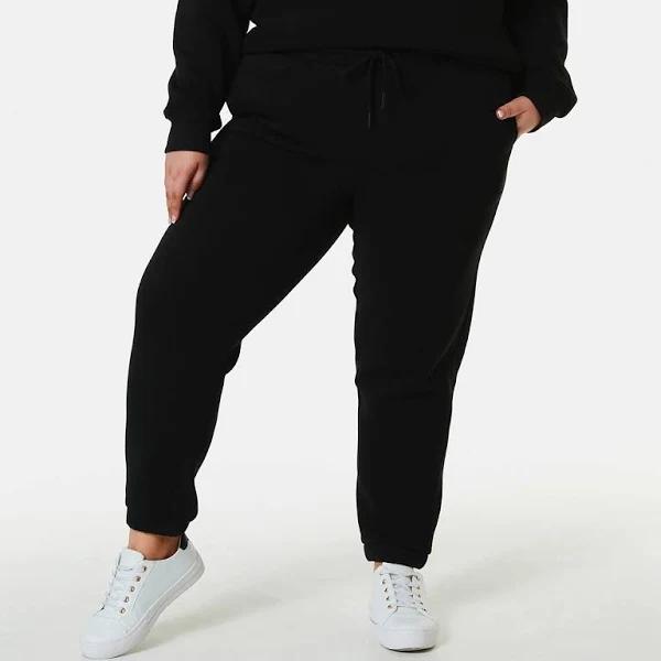Kmart Curve Tracksuit Cuff Joggers-Black Size: 18