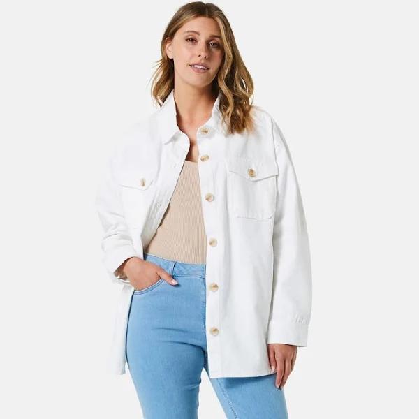 Kmart Denim Shacket White Size 14 Price History Comparison Alerts