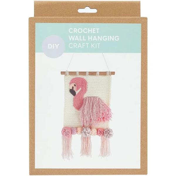 Kmart DIY Crochet Wall Hanging Craft Kit-Flamingo