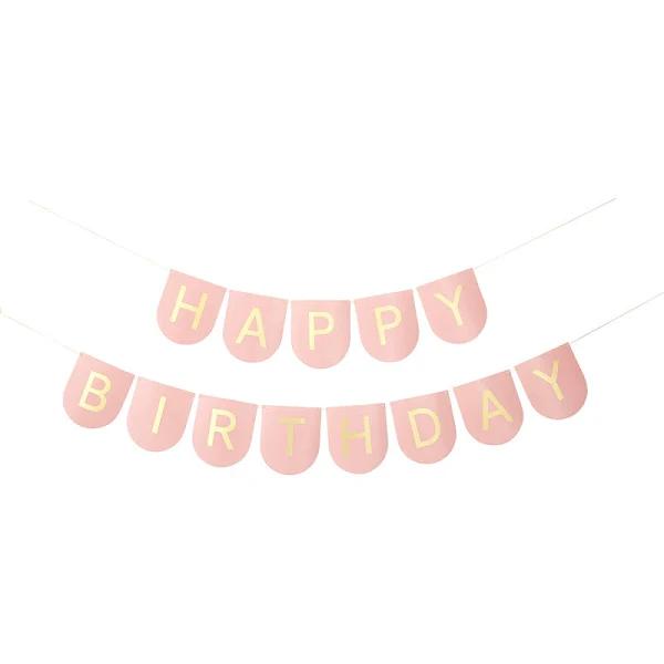 Kmart DIY Pink Flag with Gold Stickers