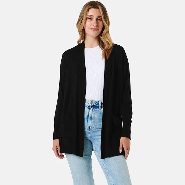 Kmart Edge to Edge Cardigan-Black Size: 12