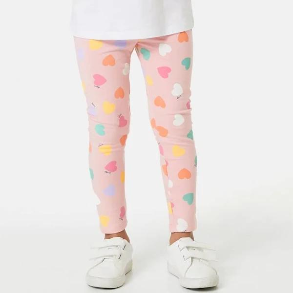 Kmart Fleece Leggings-Hearts 2 Size: 5