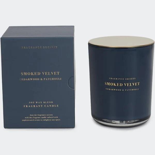 Kmart Fragrance Society Smoked Velvet Cedarwood and Patchouli Soy Wax Blend Fragrant Candle