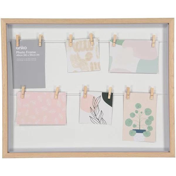 Kmart Frame Collage Pegged 40cm x 50cm Oak Look