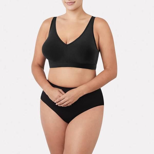 Kmart Full Figure Wirefree Soft Cup Bra-Black Size: 18DD