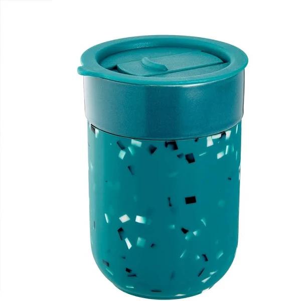 Kmart Green Terrazzo Look Silicone Wrap Reusable Travel Cup Size: 260ml