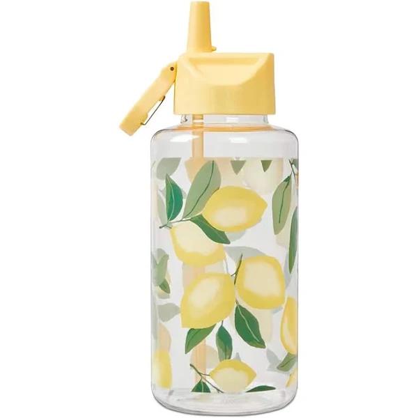 Kmart Lemons Cylinder Drink Bottle Size: 1L