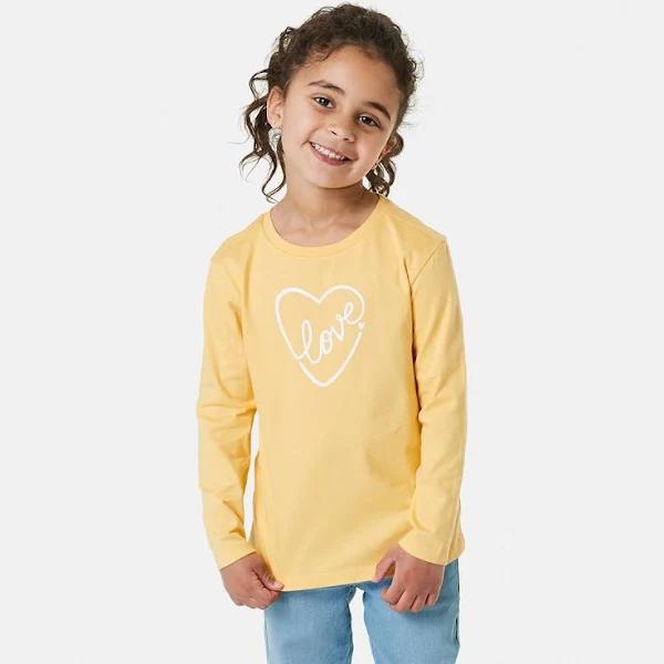 Kmart Long Sleeve Print Table T-shirt-Love Size: 7