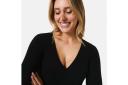 Kmart Long Sleeve Ruched Bodysuit-Black Size: 12