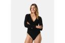 Kmart Long Sleeve Ruched Bodysuit-Black Size: 12