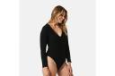 Kmart Long Sleeve Ruched Bodysuit-Black Size: 12