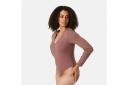 Kmart Long Sleeve Ruched Bodysuit-Dk Rose Size: 12