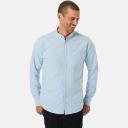 Kmart Long Sleeve Stretch Oxford Shirt in Light Blue Size: XL