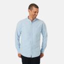 Kmart Long Sleeve Stretch Oxford Shirt in Light Blue Size: XL