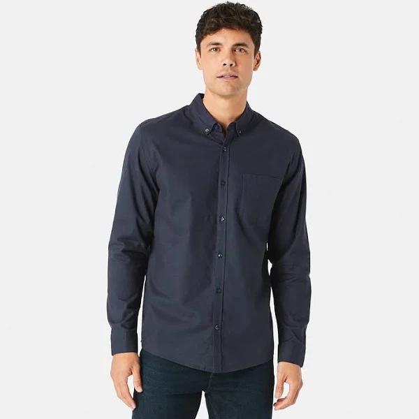 Kmart Long Sleeve Stretch Oxford Shirt in Paris Navy Size: XS