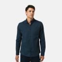 Kmart Long Sleeve Stretch Oxford Shirt-Paris Navy Size: 3XL