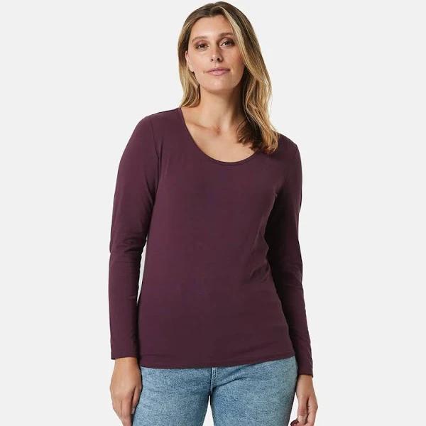 Kmart Long Sleeve Stretch T-shirt-Brt Purple Size: 20