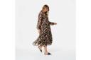 Kmart Long Sleeve Tiered Maxi Dress-Blk Leaves Size: 16