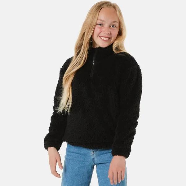 Kmart Quarter Zip Sweatshirt-Black Size: 8