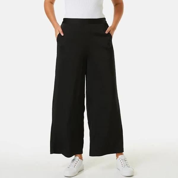 Kmart Satin Wide Leg Pants-Black Size: 14