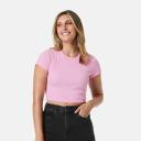 Kmart Short Sleeve Baby Ribbed T-shirt-Crepe Pink Size: 20