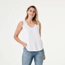 Kmart Sleeveless Double V-Neck Drape Tank Top-White Size: 16