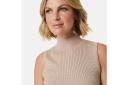 Kmart Sleeveless True Knit High Neck Textured Top-Bone Beige Size: 10