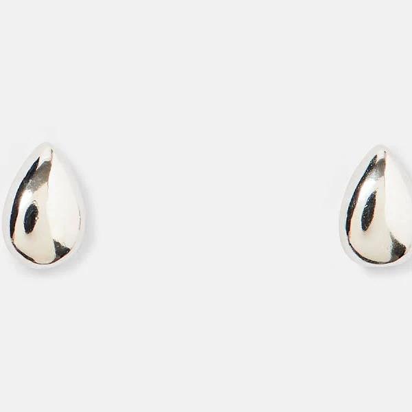 Kmart Sterling Silver Oval Stud Earrings in Silver