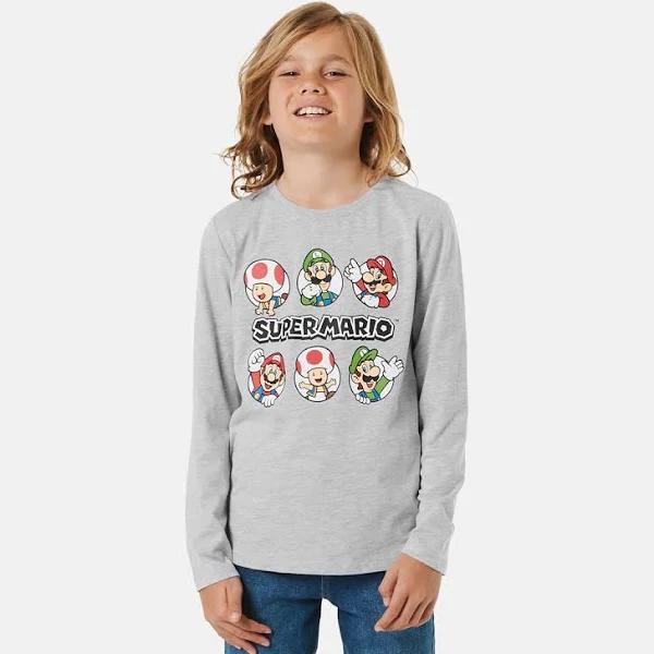 Kmart Super Mario License Long Sleeve T-shirt-Mario Size: 12