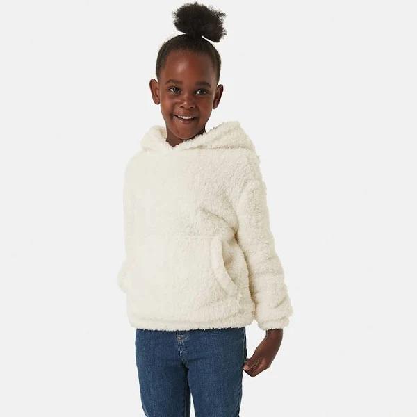 Kmart Teddy Hoodie-Snw White Size: 4