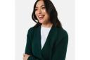 Kmart Trench Look Coatigan-Drk Forest Size: 6