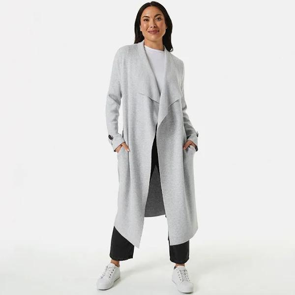 Kmart Trench Look Coatigan-Silver Mrl Size: 18