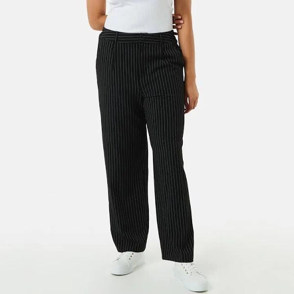 Kmart Wide Full Length Pants-Blk Stripe Size: 18