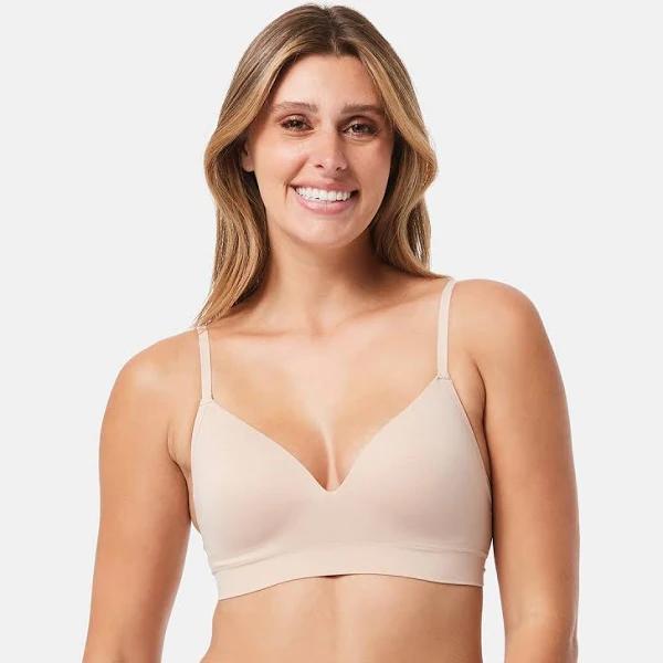 Kmart Wirefree Seamfree T-Shirt Bra-Soft Sand Size: 16D
