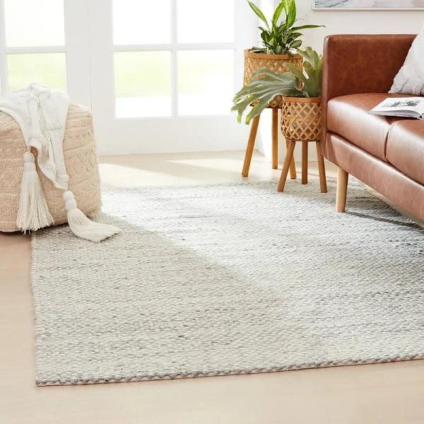 Kmart Wool Blend Felix Rug-Grey, Medium