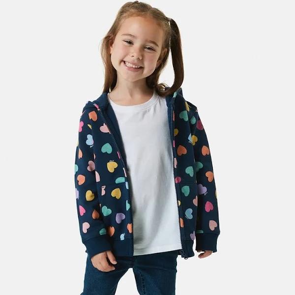 Kmart Zip Through Hoodie-Hearts Size: 1