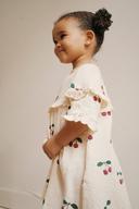 Konges Slojd Girls Organic Cotton Chleo Frill Dress in 9 Mths Ivory