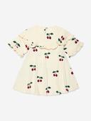 Konges Slojd Girls Organic Cotton Chleo Frill Dress in 9 Mths Ivory