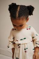 Konges Slojd Girls Organic Cotton Chleo Frill Dress in 9 Mths Ivory