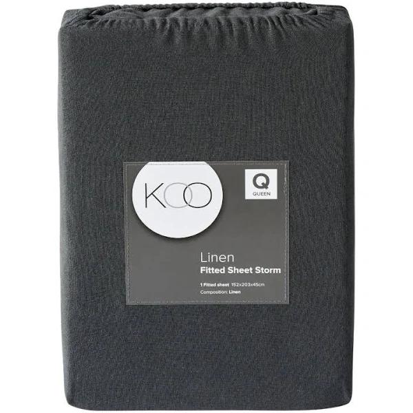 KOO Washed Linen Fitted Sheet