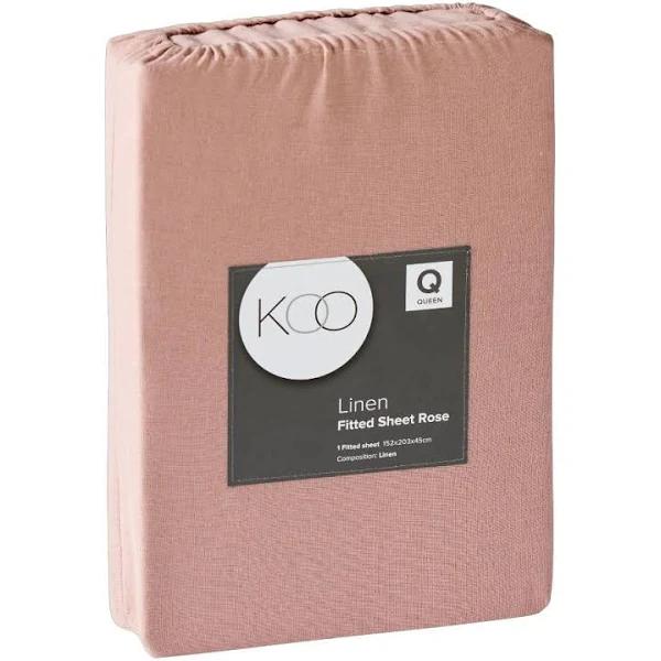 KOO Washed Linen Fitted Sheet