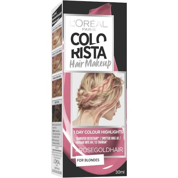 L'Oreal Paris Colorista Hair Makeup 1 Day Colour 30ml Rose Gold