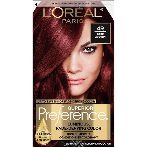 L'Oreal Paris Superior Preference Fade-Defying Color 4R Dark Auburn Warmer